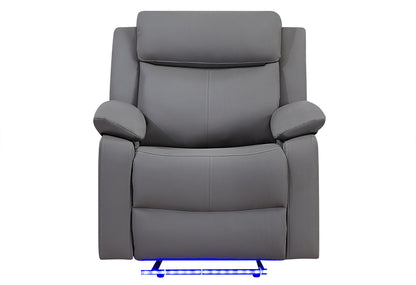 U6026 - Glider Recliner With LED - Gray