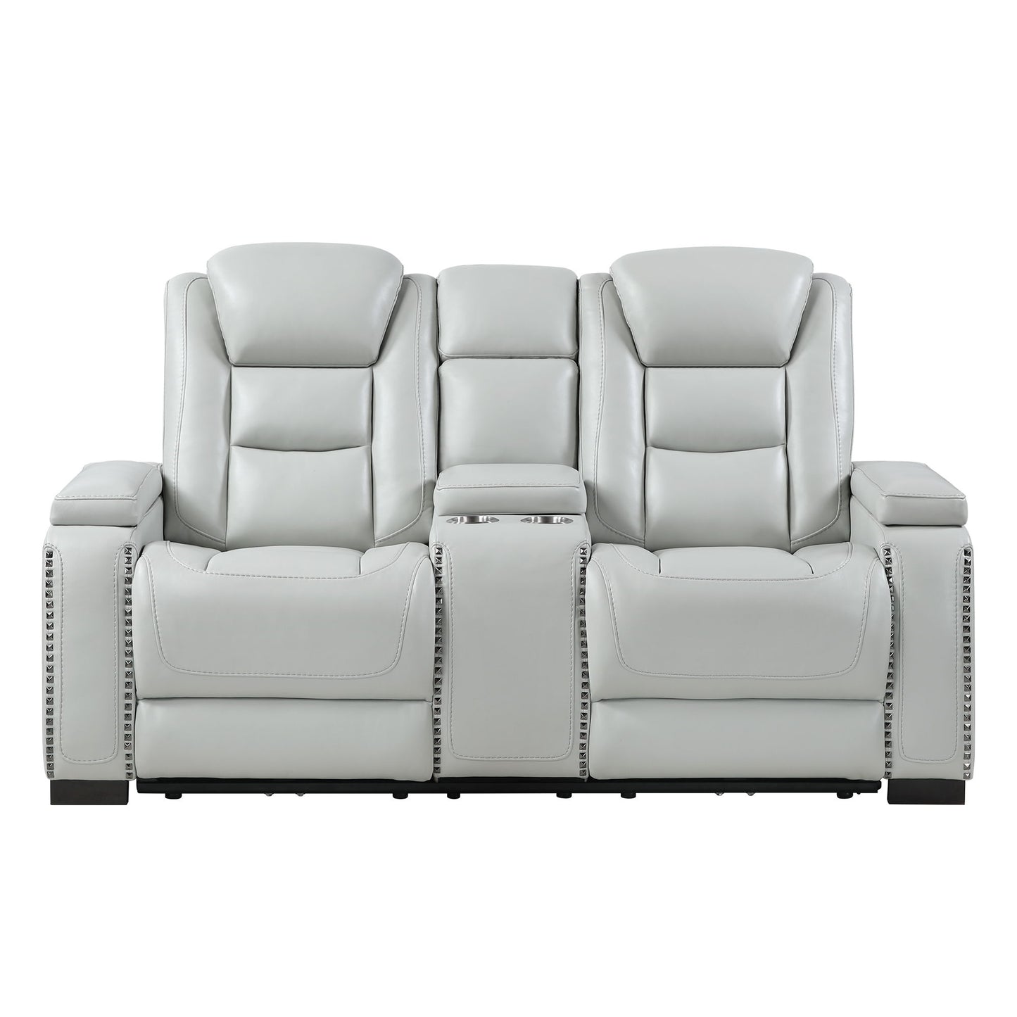 Reclining Power Set, USB, LED, Bookshelf Arms, And Drop Down Table