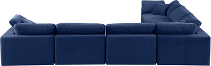 Comfy - 6 Piece Velvet Modular Corner Sectional