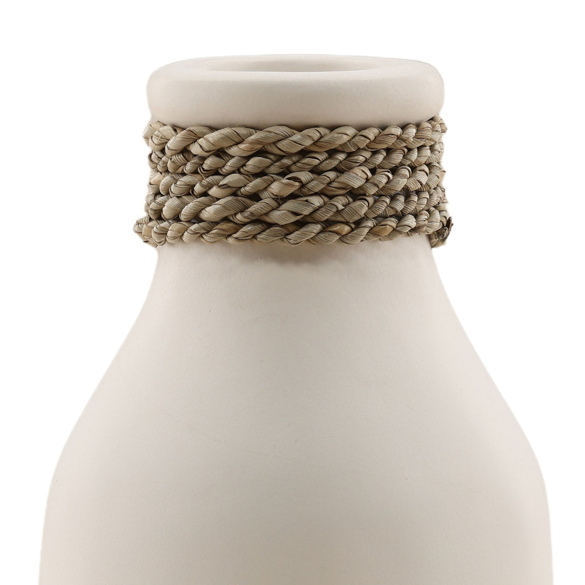 Flinton - Vase (Set of 4) - White And Natural