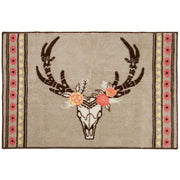 Desert Skull - Floral Rug 2 Per Carton - Cream / Tan / Pink