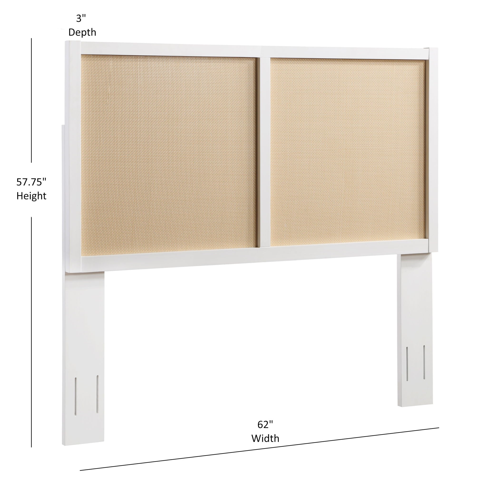Barkley - Cane Headboard With Adjustable Height