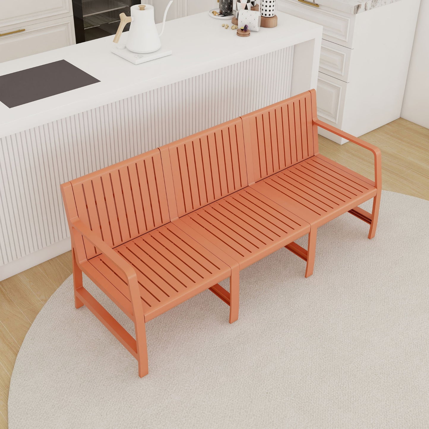 1 Piece Indoor / Outdoor 3 Seater Sofa, UV-Resistant, Waterproof And Durable