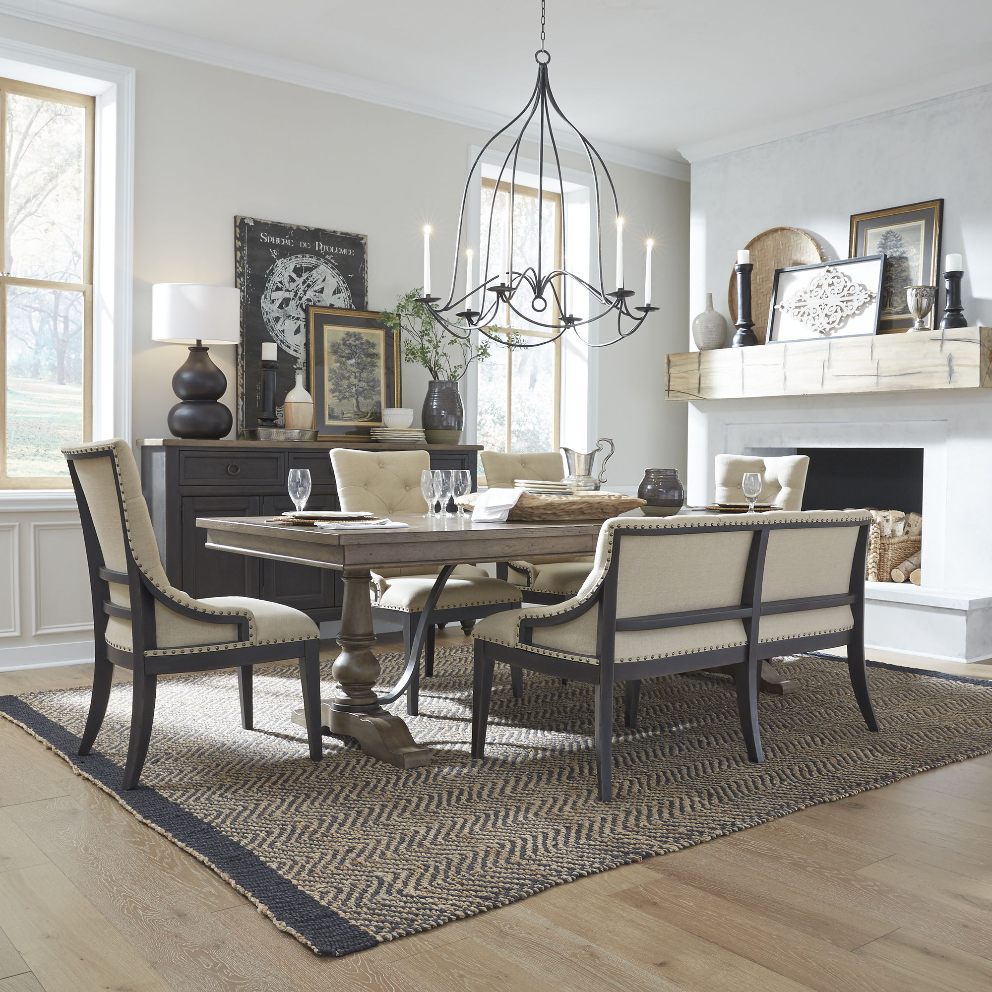 Americana Farmhouse - Upholstered Shelter Side Chair