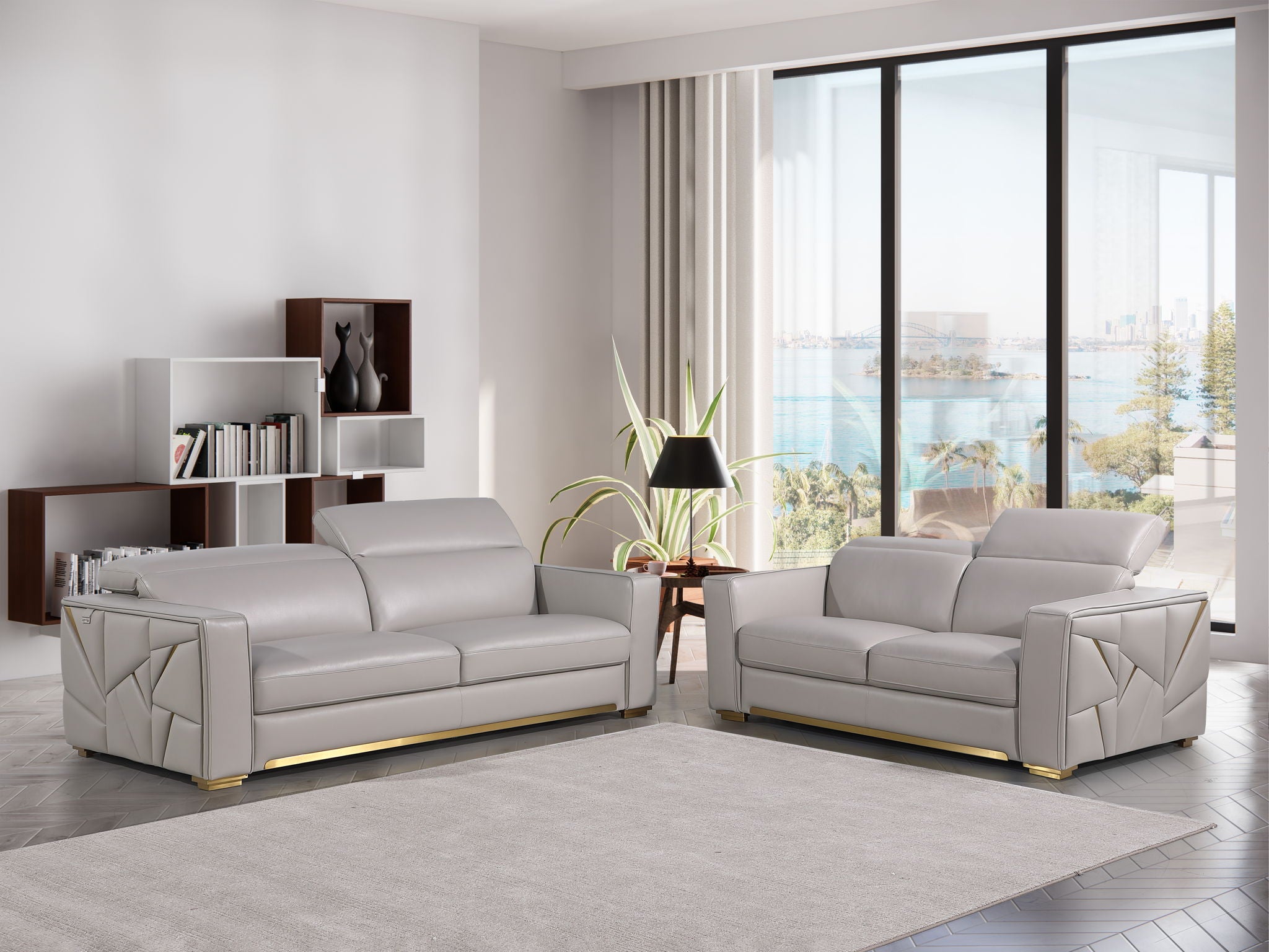 1120 - Leather Living Room Set