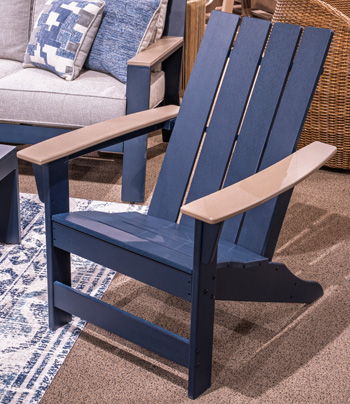 East Beach - Adirondack Chair - Black / Beige