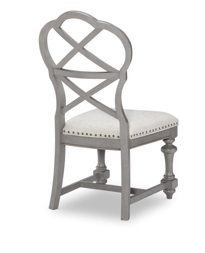 Kingston - X Back Side Chair (Set of 2) - Sandalwood Brown / Tweed Gray
