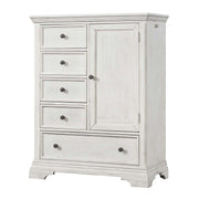 Olivia - Wood Chifferobe - Brushed White