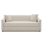 3 Seater Sofa With Wrap Around Armrests And Throw Pillows