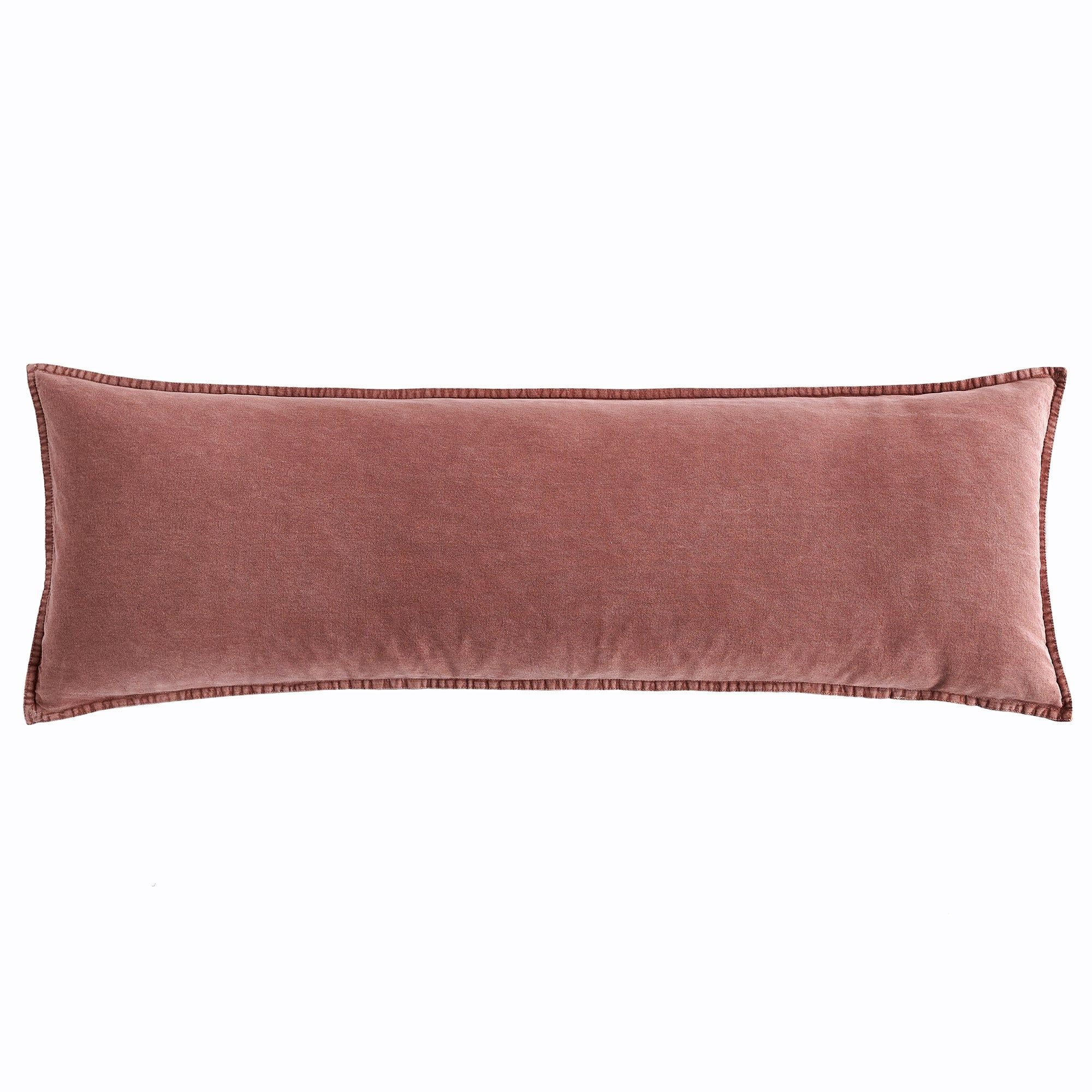 Cotton Canvas - Stonewashed Long Lumbar Pillow - Sarsaparilla