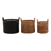 Fitzroy - Basket (Set of 3) - Black And Natural