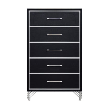 Ava - 5 Drawer Chest - Ebony