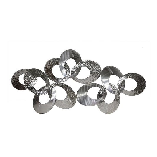Looped Metal - Large Wall Decor - Silver