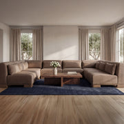 June - U Shaped Modular Sectional - Dark Brown