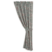 Gramercy - Jacobean Floral Curtain With Tieback - Multi