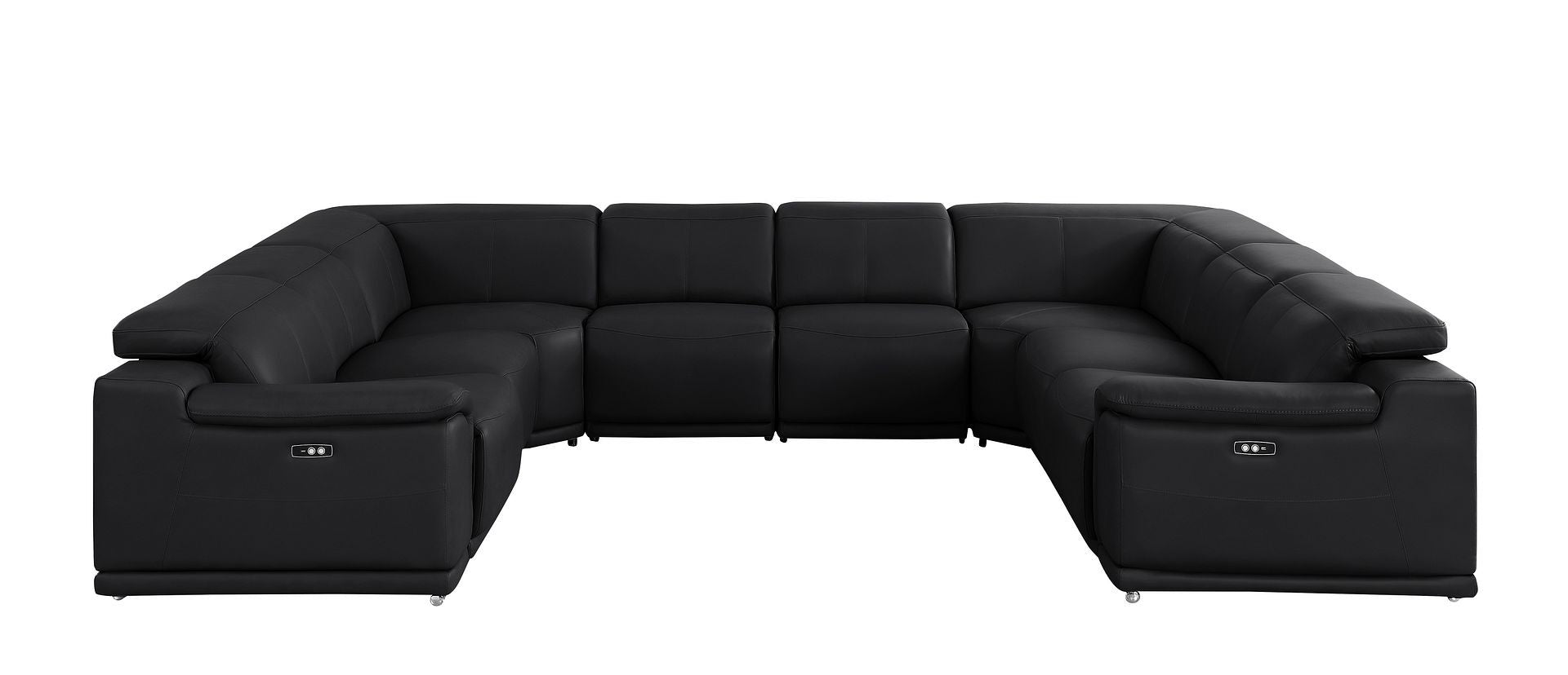 2679 - 8-Piece U-Shaped Power Reclining Sectional In Genuine Leather (4 Recliners)