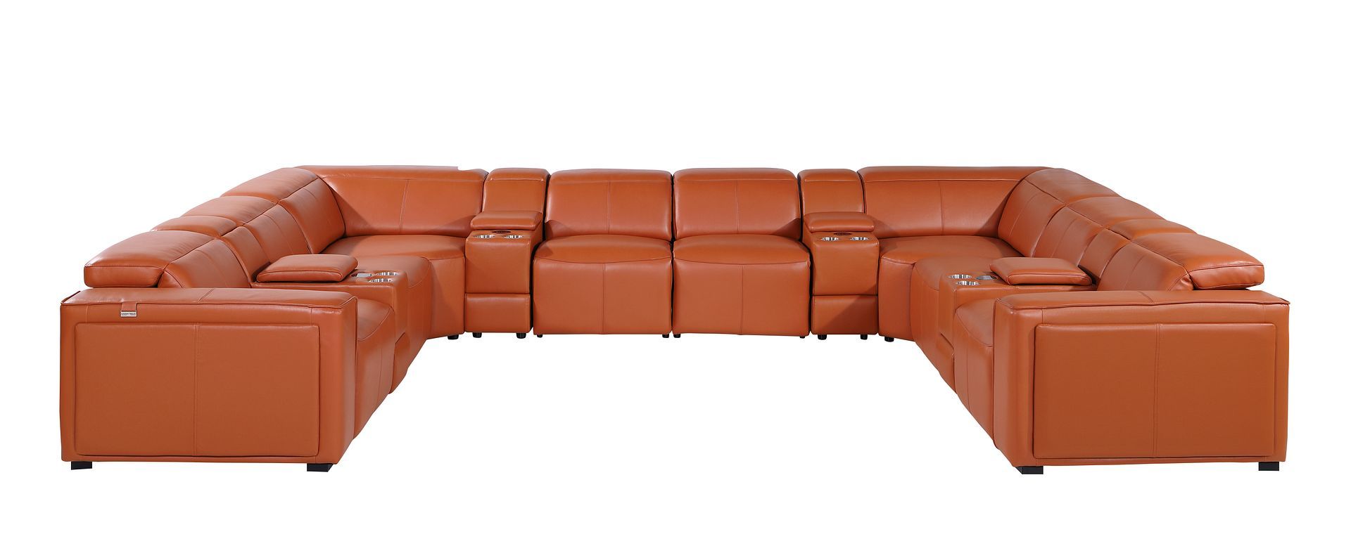 1224 - 12-Piece U-Shaped Sectional Sofa In With 4 Power Recliners & Power Headrests