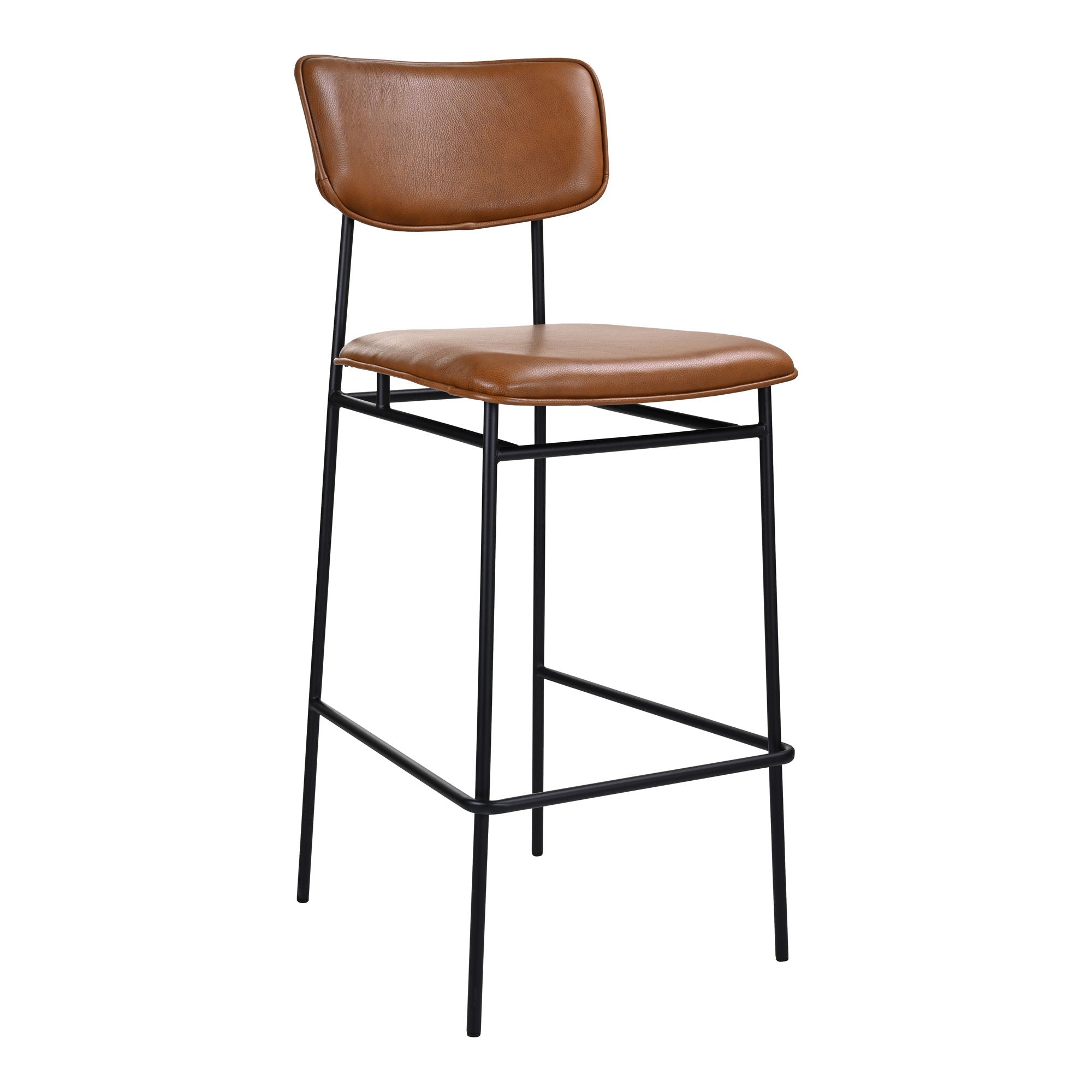 Sailor Leather Bar Stool - Thumbnail 3