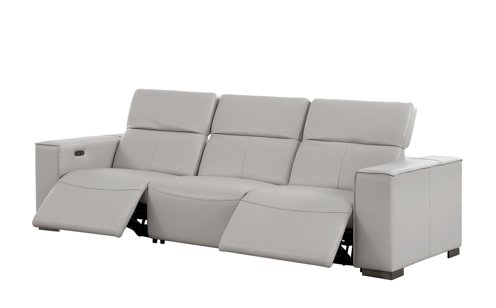 1208 - Leather Reclining Set (Sofa & Loveseat With 4 Power Recliner)