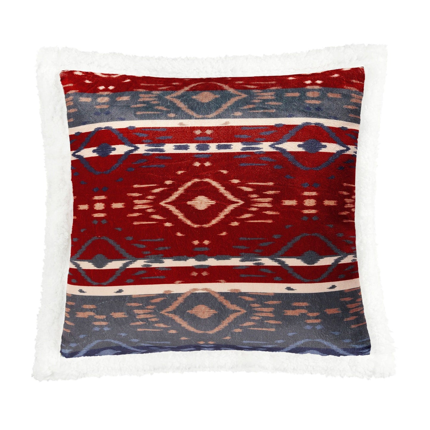 Campfire - Home On The Range Aztec Campfire Sherpa Pillow 6 Per Carton - Multi Color