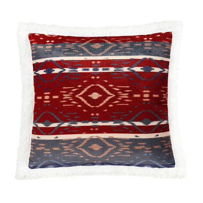 Campfire - Home On The Range Aztec Campfire Sherpa Pillow 6 Per Carton - Multi Color