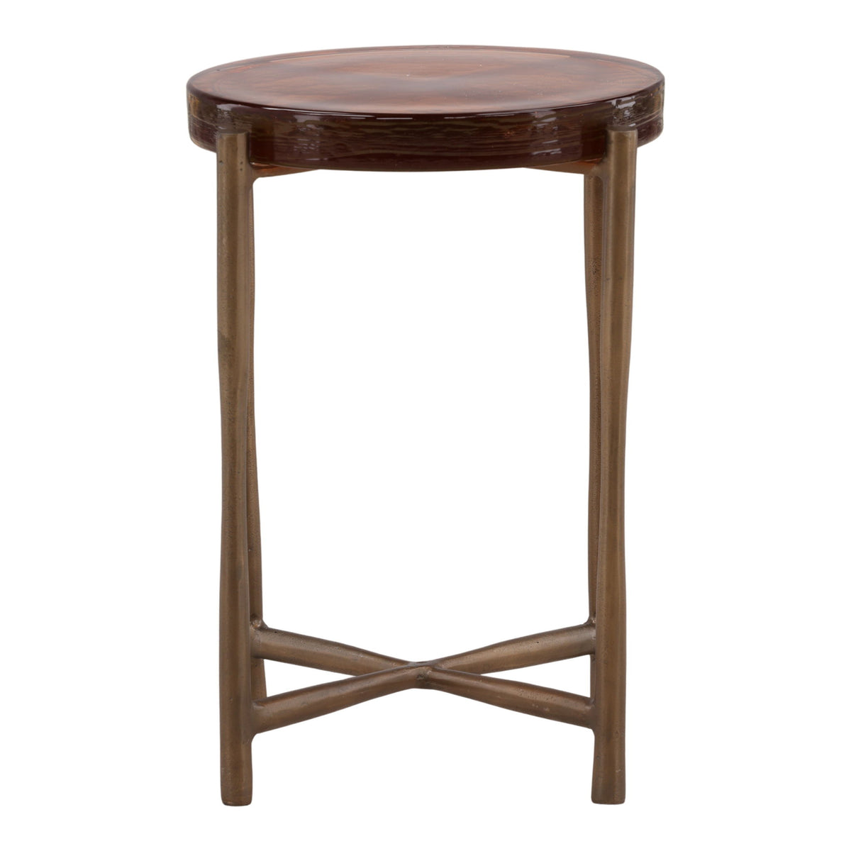 Jovanna - Side Table - Rust And Antique Brass