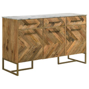 Paloma - 3 Door Herringbone Accent Cabinet - Natural