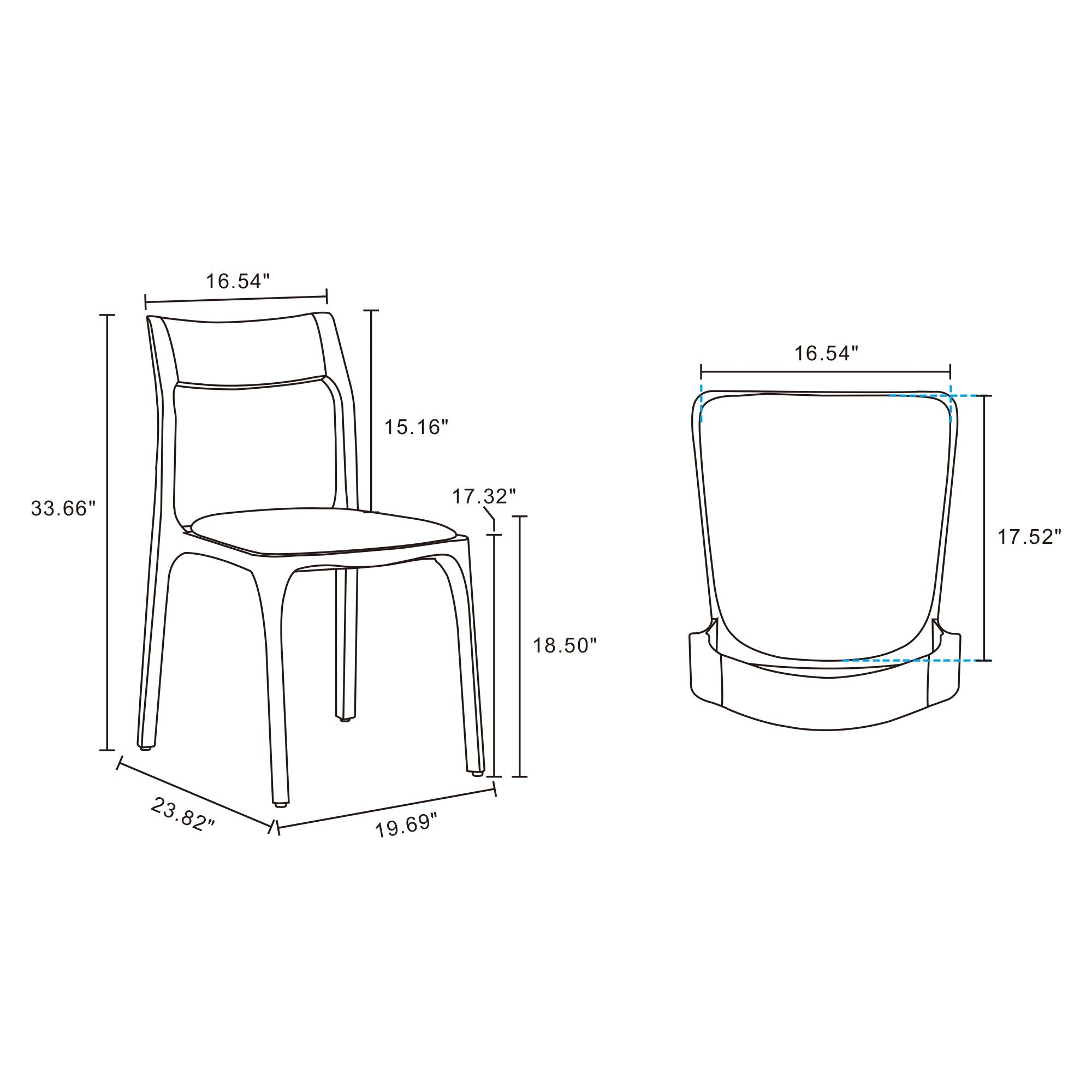 Moderno - Dining Chair (Set of 2) - Black