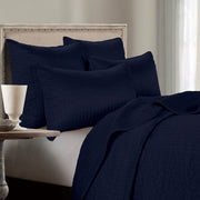 Satin Channel - Full/Queen Quilt Set (Set of 3) - Blue
