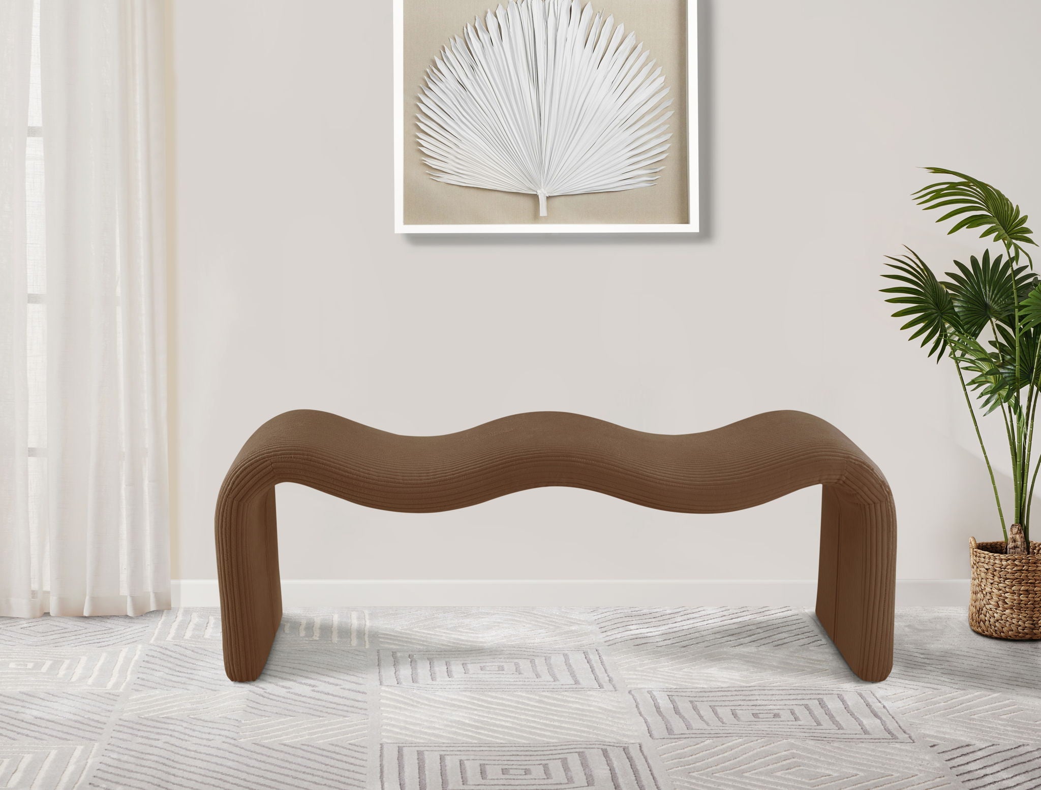 Willow - Corduroy Bench - Saddle