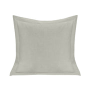 Luna - Single Flanged Washed Linen Pillow - Light Gray