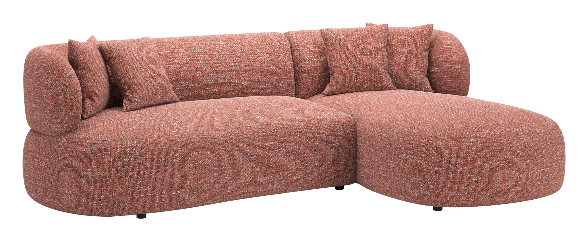 Venezia - Chaise Sectional - Brown