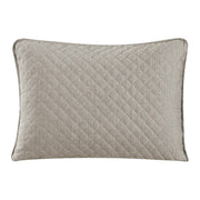 Anna - 21" x 34" Diamond Quilted Pillow Sham Set (Set of 2) - Taupe