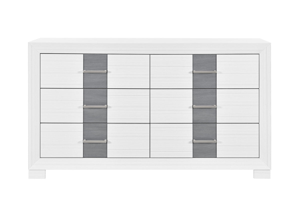 Optimus - 4 Piece Bedroom Set (Full Bed, Dresser, Mirror, Nightstand) - White