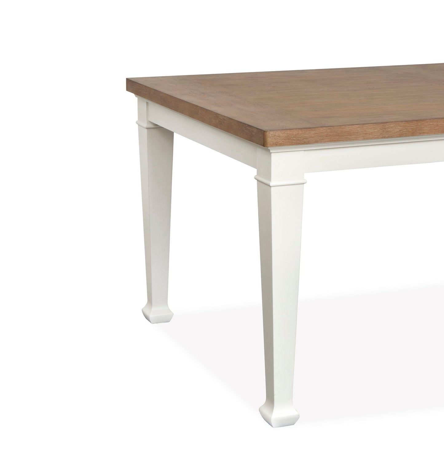 Kingston - Extendable Rectangular Dining Table - Whisper White And Cerused Nutmeg