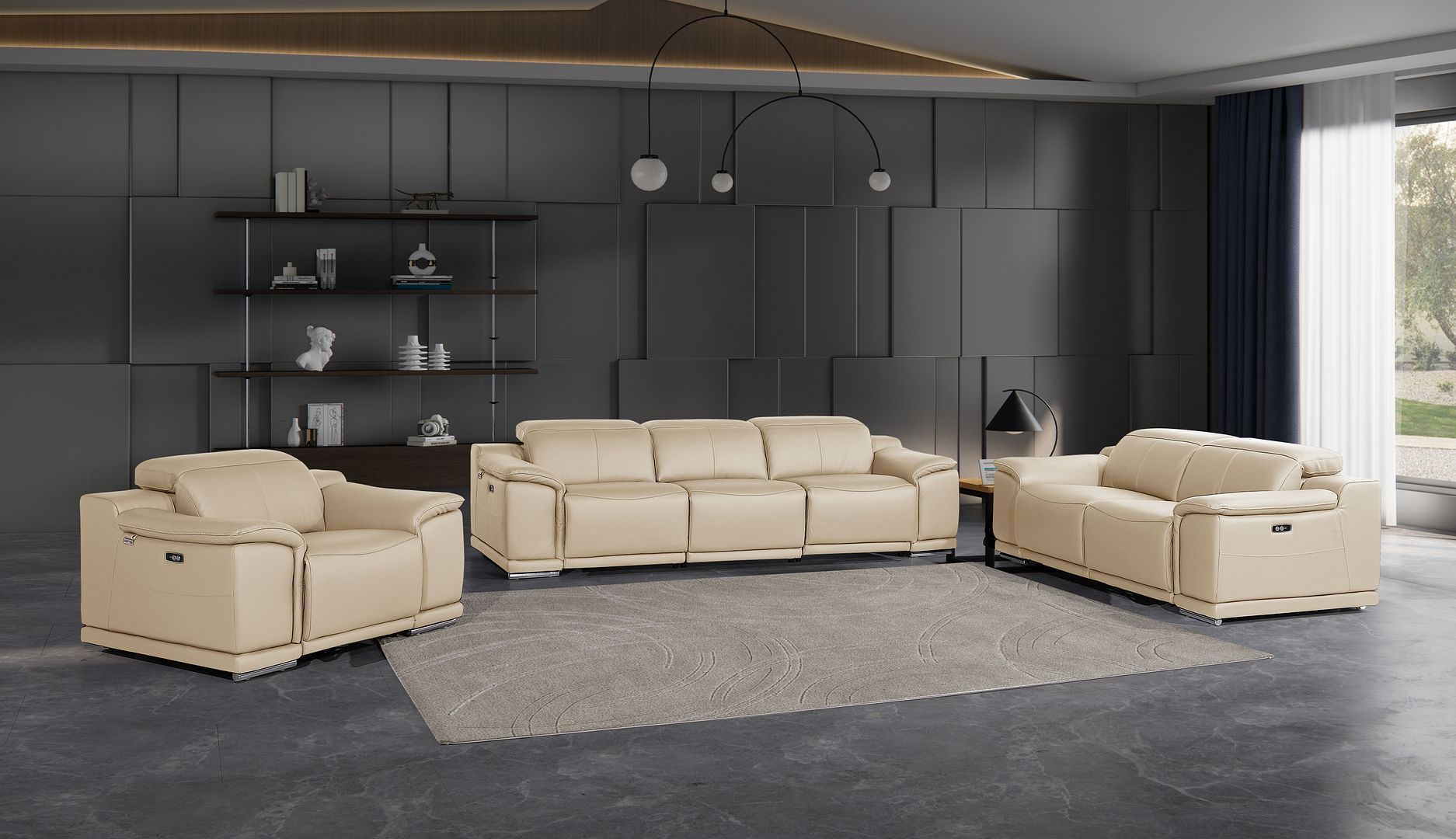 9762 - 6-Piece Modular Power Reclining Sofa, Loveseat And Chair Set With 6 Power Recliners In