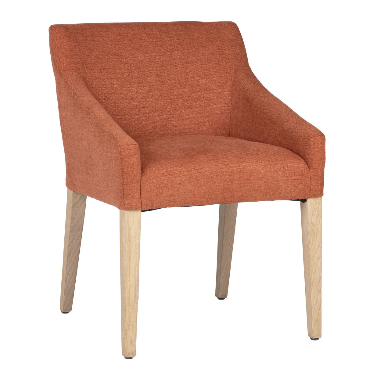 Elvie - Dining Chair - Burnt Terracota And Natural