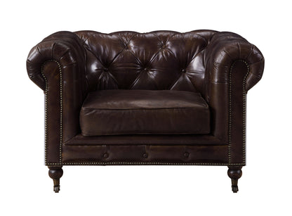 Aberdeen - Chair - Vintage Brown Top Grain Leather