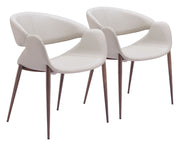 Limay - Dining Chair (Set of 2) - Beige / Walnut
