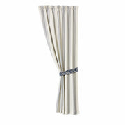 St. Clair - Striped Curtain Set (Set of 2) - White & Navy