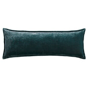 Stella - Faux Silk Velvet Long Lumbar Pillow - Storm Blue