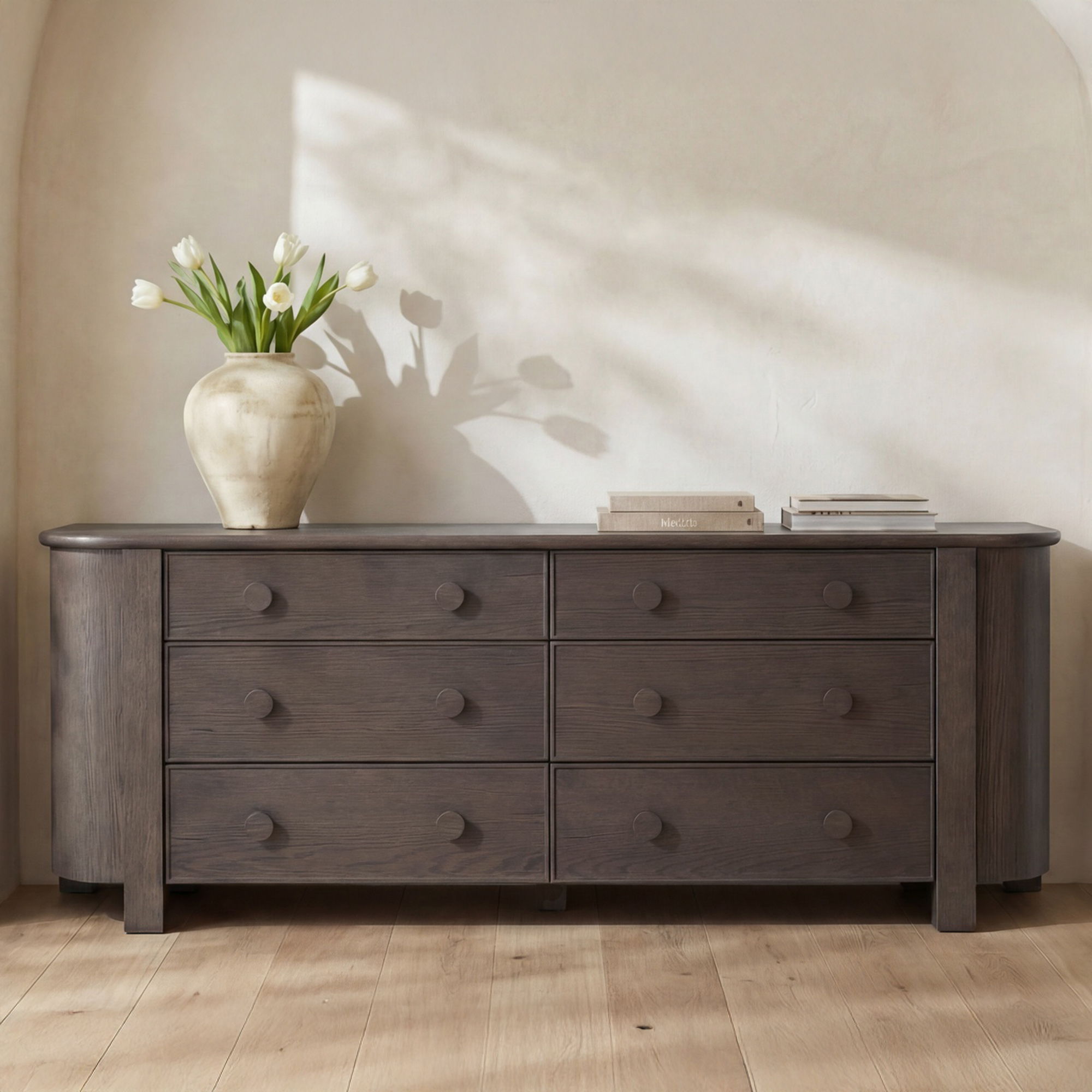 Loren - 6 Drawer Dresser - Dark Brown