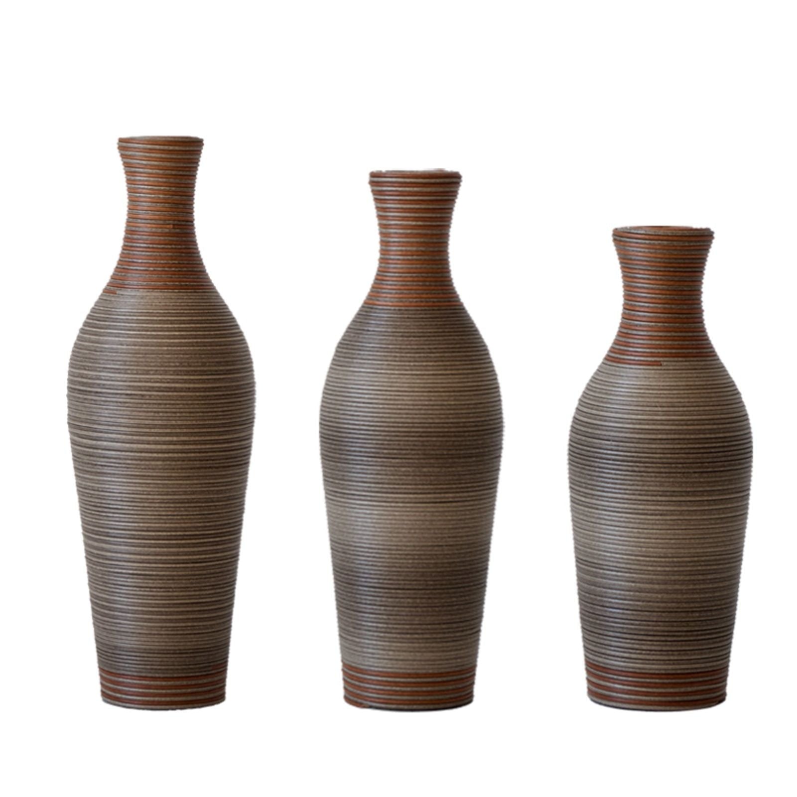 Classic And Neat Floor Vase, High Independent Flower Stand (Set of 3)