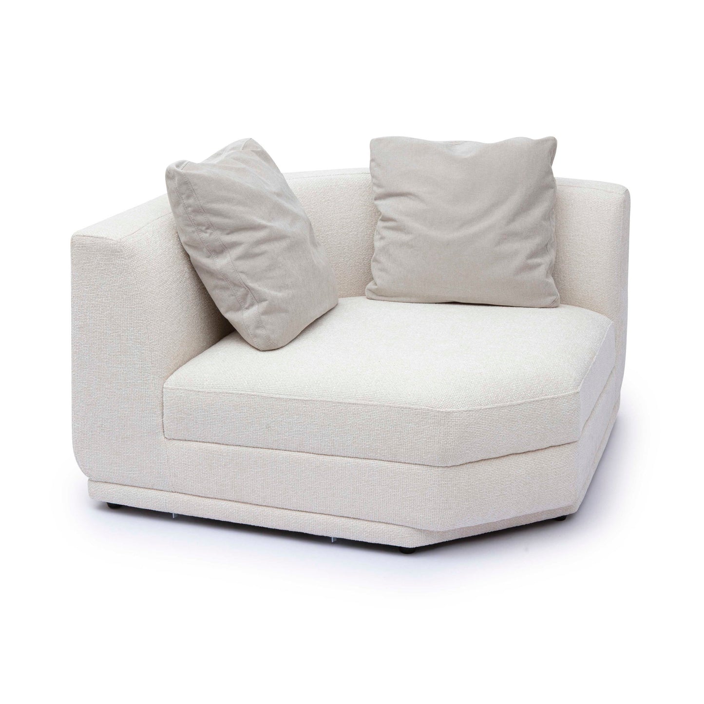 Perry - Modular Wedge Corner Chair - Cream