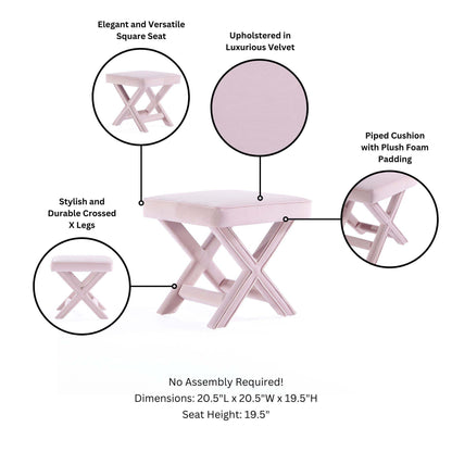 Abigail - Accent Bench With Piped Cushion