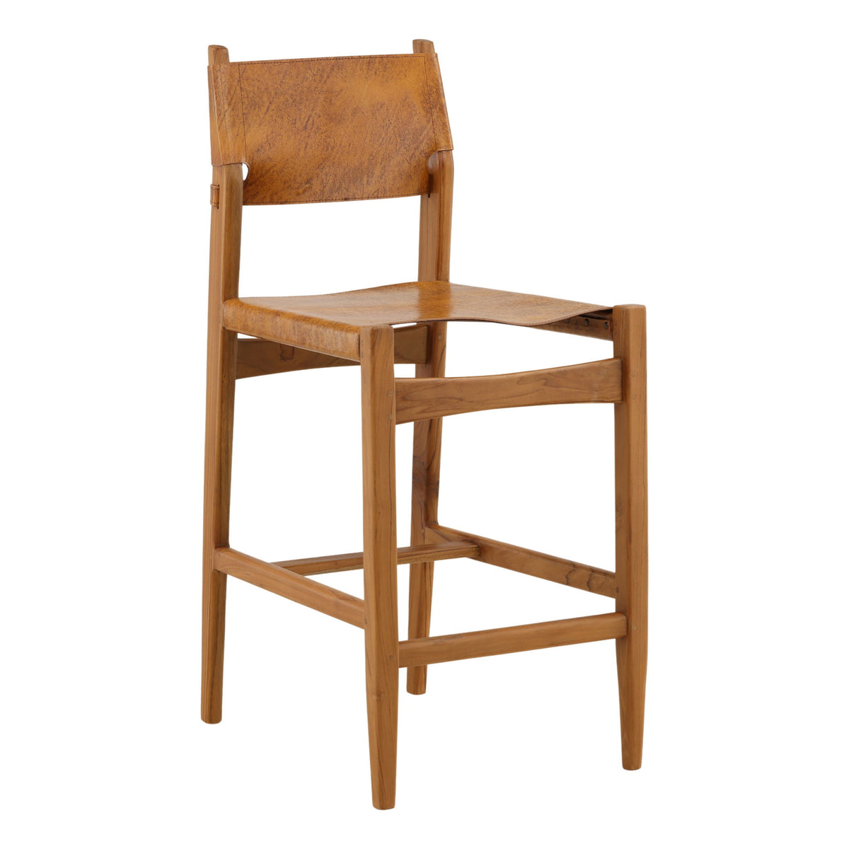 Rossana - Counter Stool - Natural And Antique Light Brown