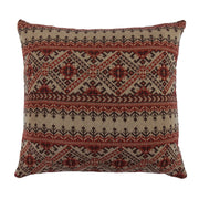 Fair Isle - Knit Red Euro Sham - Brown / Red
