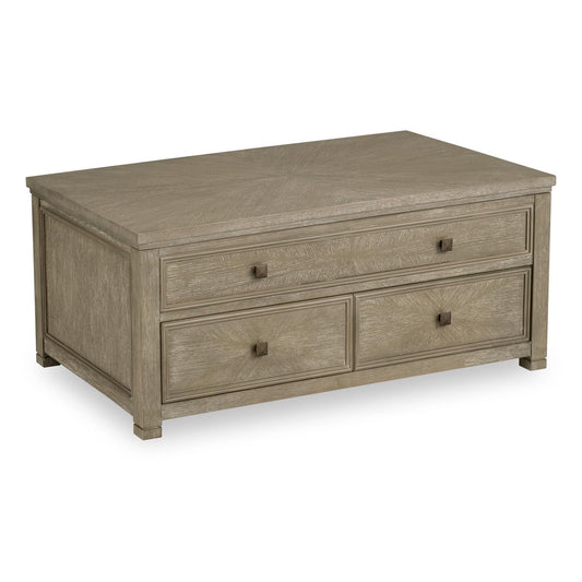 Lena - Lift Top Cocktail Table With Casters - Mink