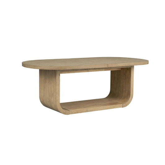 Flow - Complete Oval Dining Table - Sandstone