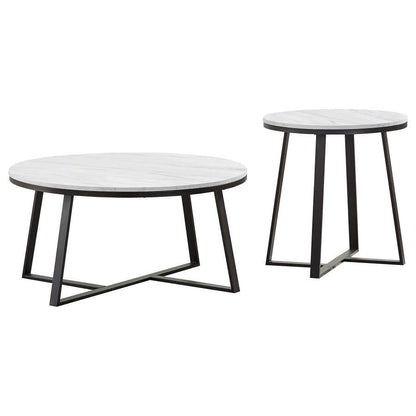 Hugo - Faux Marble Coffee Table Set